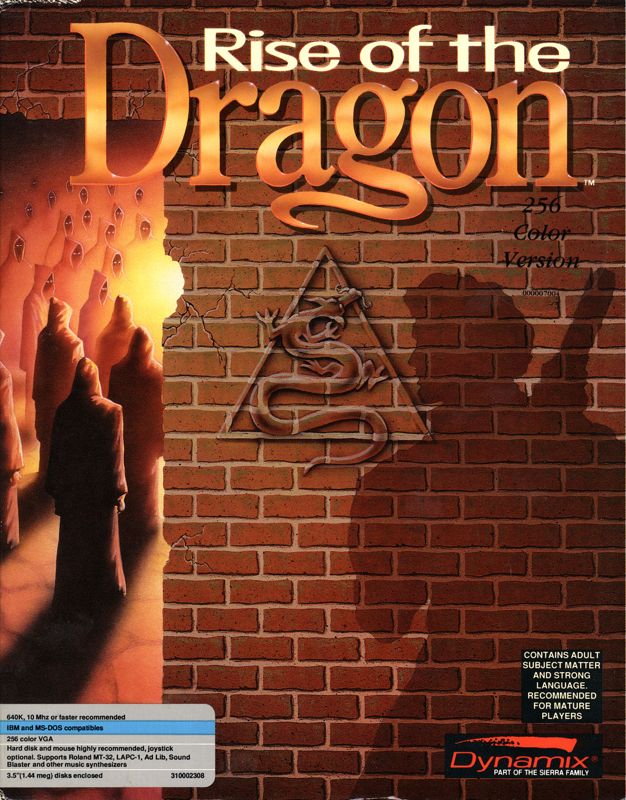 Rise of the Dragon box art for Sega CD